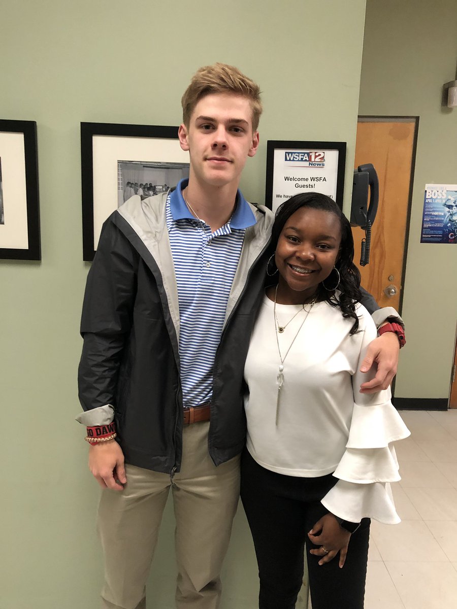 Tyler and Derricka are ready for 12 Talk on WSFA today!! #RunningWild #WeAreSE