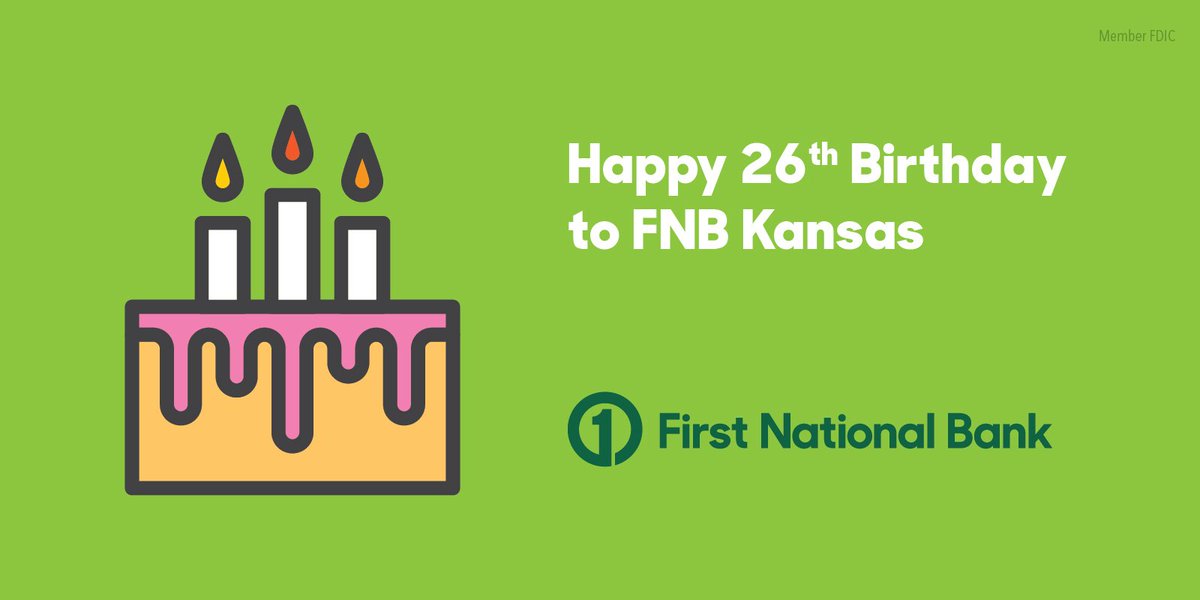 fnbo's tweet photo. Did you know? This week marks 26 years First National Bank has been open in Kansas! We are grateful to be a part of the Johnson County community and look forward to serving our Kansas customers for many more years to come. #FNBOKansas #HappyBirthday #tbt https://t.co/YtaAJJYziP