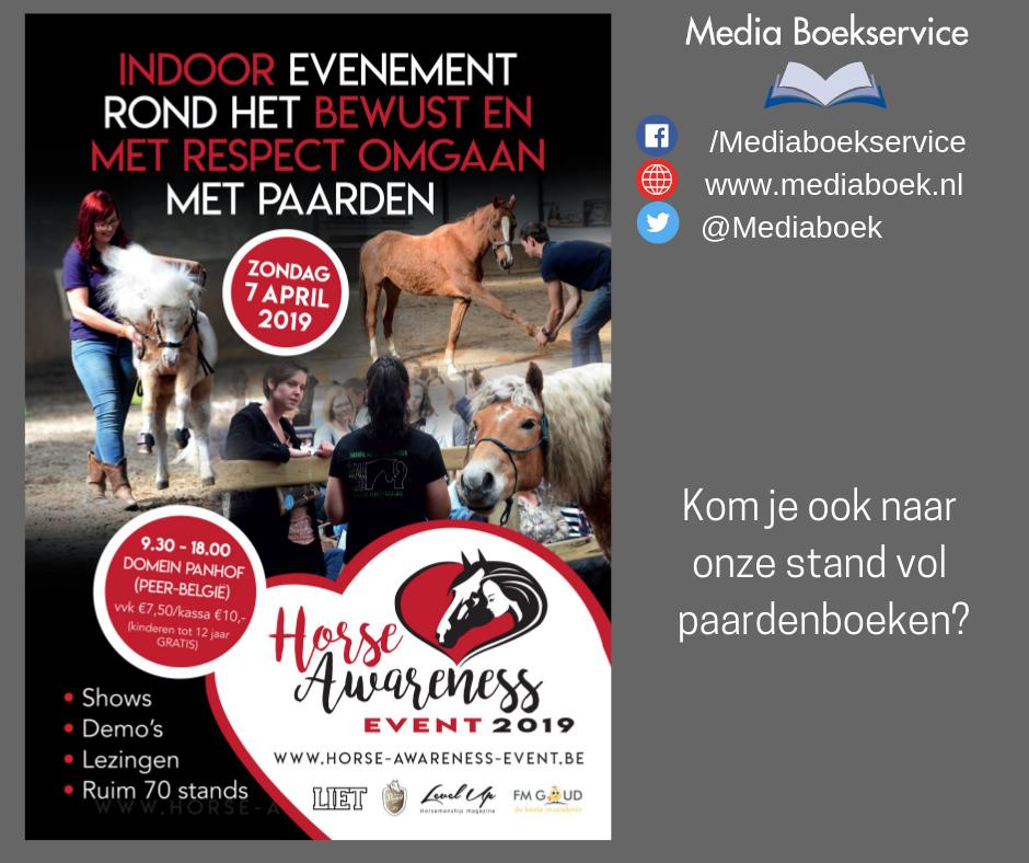 Mediaboek's tweet photo. Dit weekend is het zover! Dan is paardenevent Horse Awareness Event in het Belgische Peer. Kom je ook? Welkom op onze boekenstand! https://t.co/B8kfx03Ibd