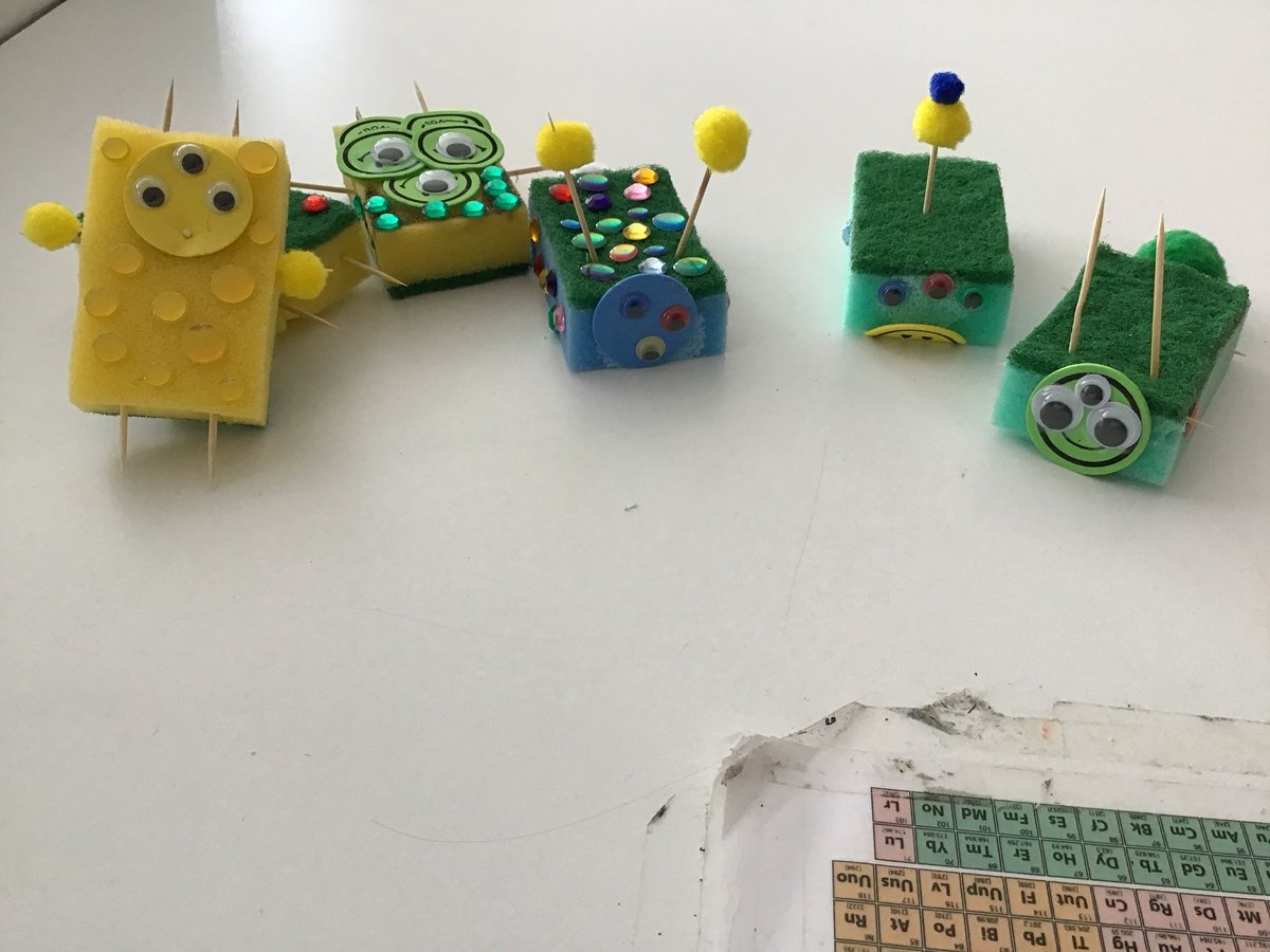 1st year students explored genetics and evolution by creating their own unique sponge monsters