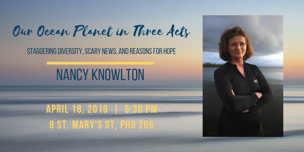 Just two weeks away! We are so excited to host Nancy Knowlton as our Fred Lang Memorial Lecturer at <a href="/BU_Tweets/">Boston University</a> #OceanOptimism

<a href="/BU_CAS/">BU Arts & Sciences</a> <a href="/BU_Biology/">BU Biology</a> <a href="/BUEarth/">Boston University, Earth & Environment</a> <a href="/MSAatBU/">Marine Science Association</a> <a href="/FulweilerLab/">Fulweiler Lab</a> <a href="/RandiRotjan/">Dr. Randi Rotjan</a> <a href="/thedavieslab/">The Davies Lab</a>