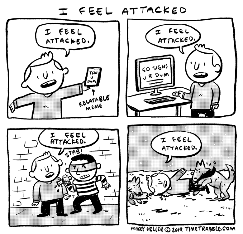 i drew a comic about feeling attacked 