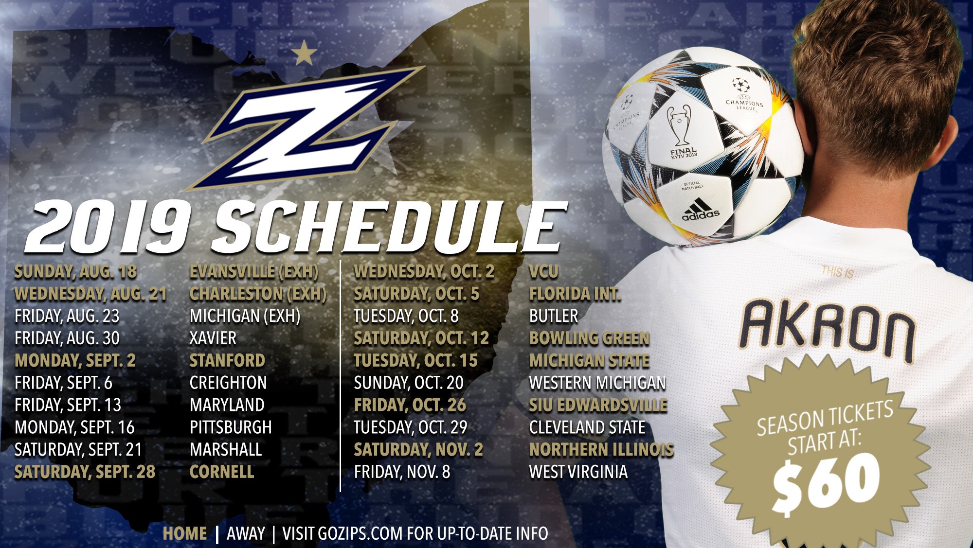 Akron Zips M Soccer on Twitter "Akron Men's Soccer Announces Schedule