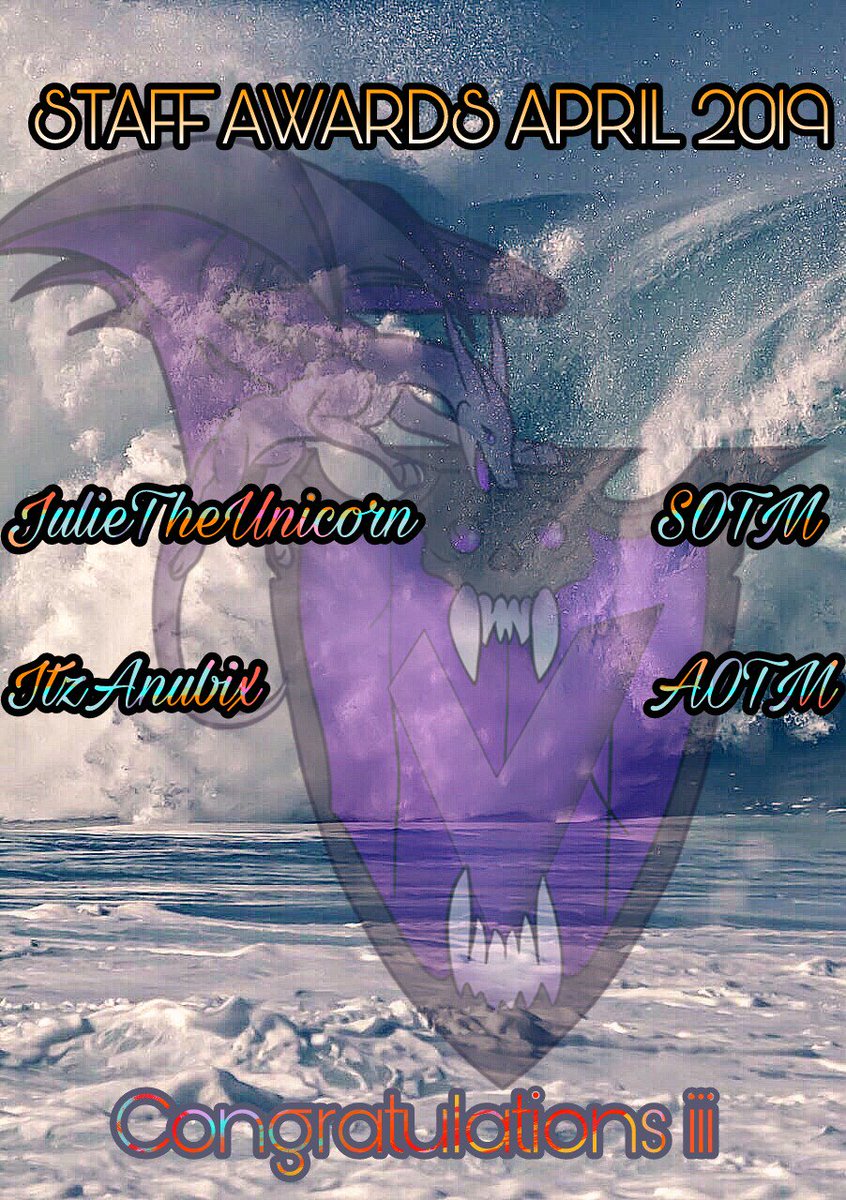 VoidRealms's tweet photo. Staff of the month for April 2019
JulieTheUnicorn SOTM
ItzAnubix AOTM
Congrats guys!!! well done! https://t.co/508Gm5OLqz