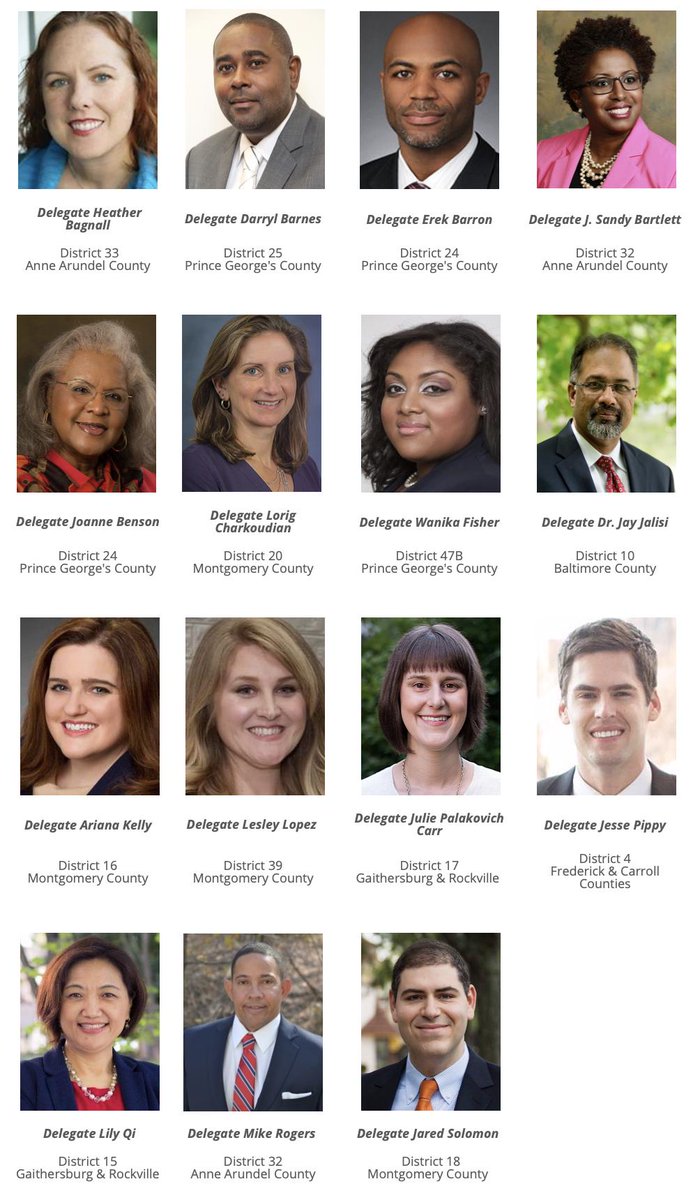 We hope you can register for our Legislative Reception as we meet with local legislators to protect &amp; advance the well being of our members, small businesses and MD's economy at large.

Legislators pictured are confirmed!

RSVP: bit.ly/2019MLReception