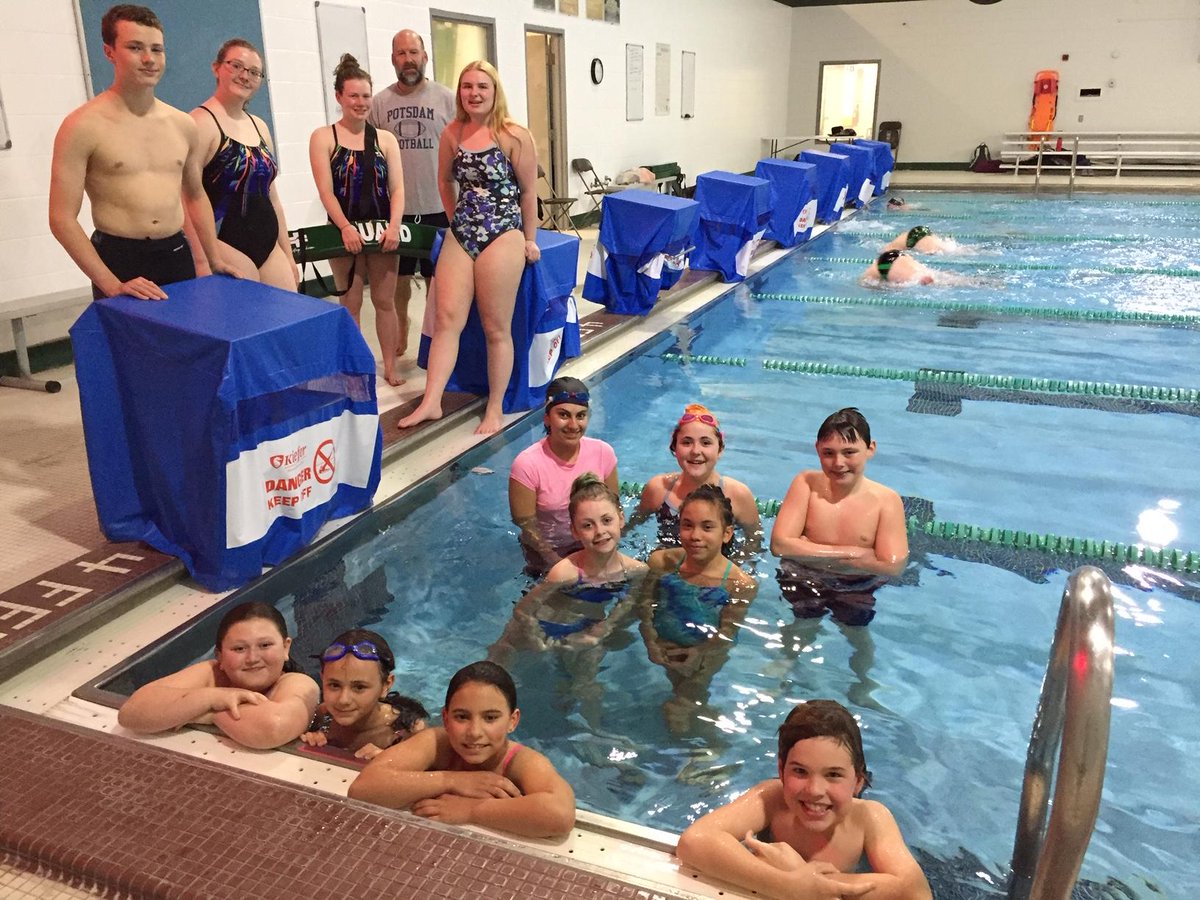 A. A. Kingston students are participating in the swim club as part of the middle school's intramural program. Students are being taught safety rules, the importance of stretching before swimming, and swim lessons.