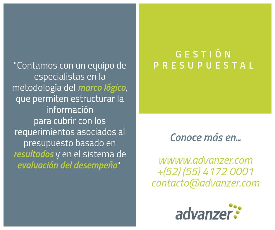 Conoce más de la Gestión Presupuestal, nosotros te informamos. #MarcoLógico #resultados #EvaluaciónDelDesempeño advanzer.com