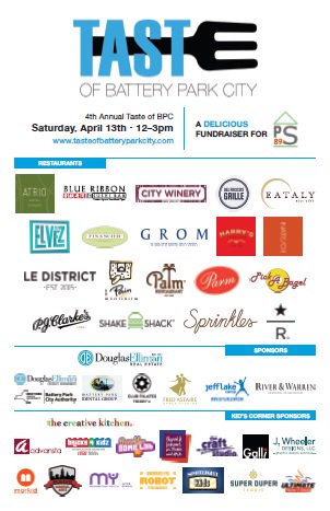bpca_ny's tweet photo. EAT IT UP: The 4th Annual Taste of #BatteryParkCity is Saturday, April 13! https://t.co/3AOBehvUTj #BPC #BPCCommunity #BPC50 @CityWineryNYC @DFGrille @EatalyDowntown @FinancierNYC @HarrysItalian @InattesoCafe @ledistrictny @LPQUSA @PalmRestaurant @PJClarkes @shakeshack @sprinkles https://t.co/AF3wMHcemn