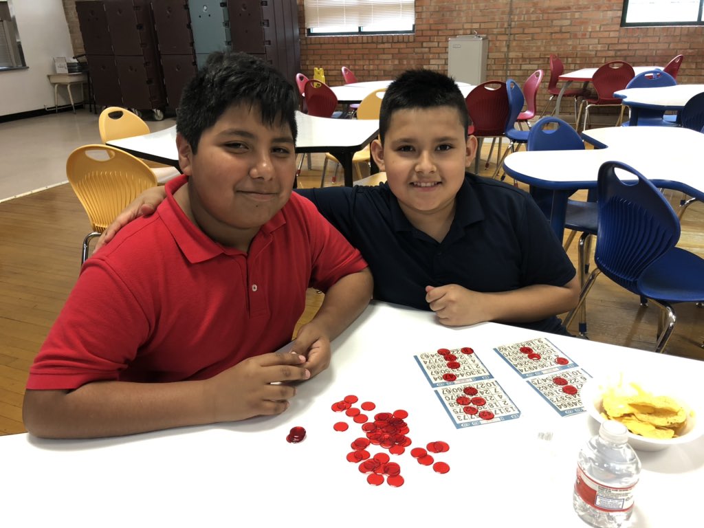Golfcrest5th's tweet photo. Wow! Family BINGO night @GolfcrestES was a HUGE success! It was so wonderful seeing all of our 3rd-5th grade kiddos come out with their families to celebrate all of their hard work! #nachos #bingo #THRIVEIN5 #5thgraderocks https://t.co/L6FvC6hHXK