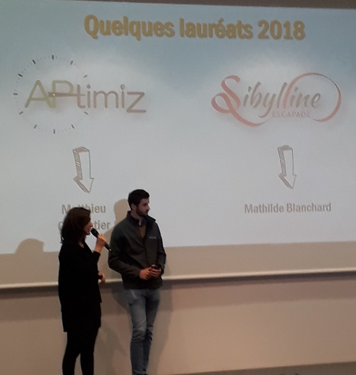 CAAnjouMaine's tweet photo. Coup de projecteur sur des lauréats des années passées du #prixinitiative : Sibylline et Aptimiz https://t.co/7zFF0UTt9S