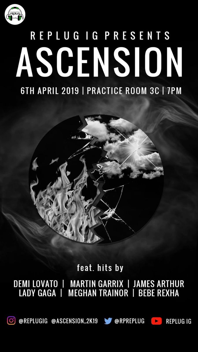 RpReplug's tweet photo. ⚠️ Catch our Junior’s Internal Showcase, ASCENSION, a showcase exploring the battles between your inner demons to rise to a better light
#replugascension
Follow @ascension_2k19 on instagram for updates!

Register your names in our instagram bio! https://t.co/oHikd3af6x