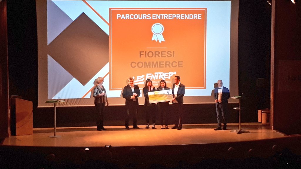 Deuxième projet havrais primé au <a href="/LesEntrep/">Les Entrep'</a> 2019! Félicitations à l'équipe de Fioresi Commerce pour le prix Parcours entreprendre #lehavre #entrepreneuriat