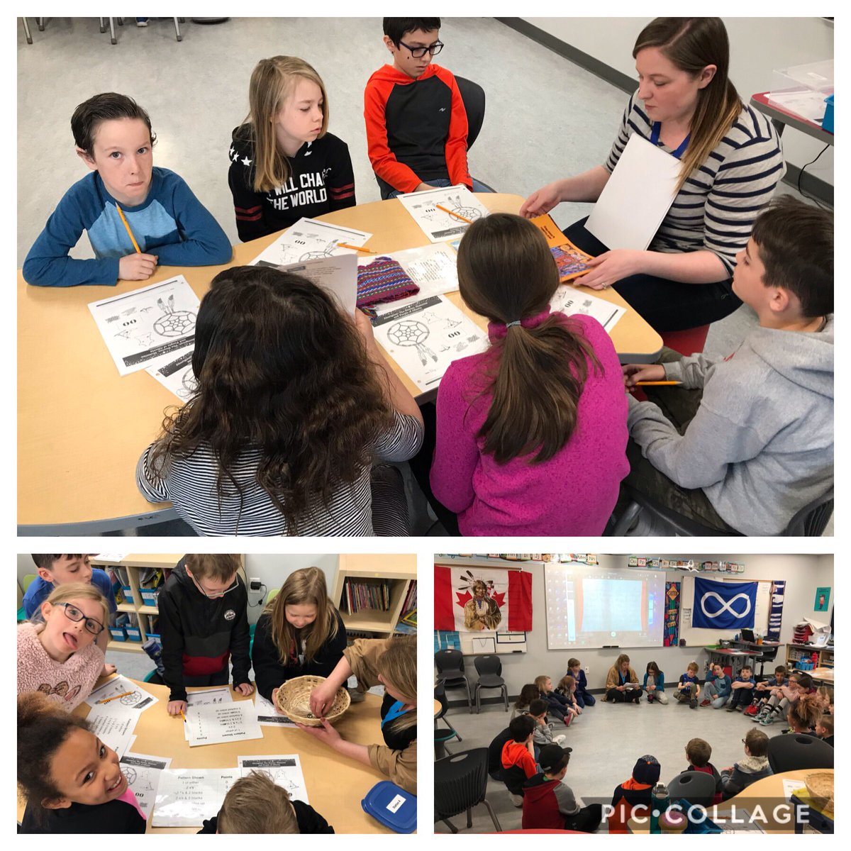 mrcoteclass's tweet photo. What a wonderful morning with Teacher’s Pet! We learned about indigenous celebrations, the Métis, Fur Trade, and petroglyphs/pictographs. The students even made mini teepees that tell a story! https://t.co/jb3fwGr899