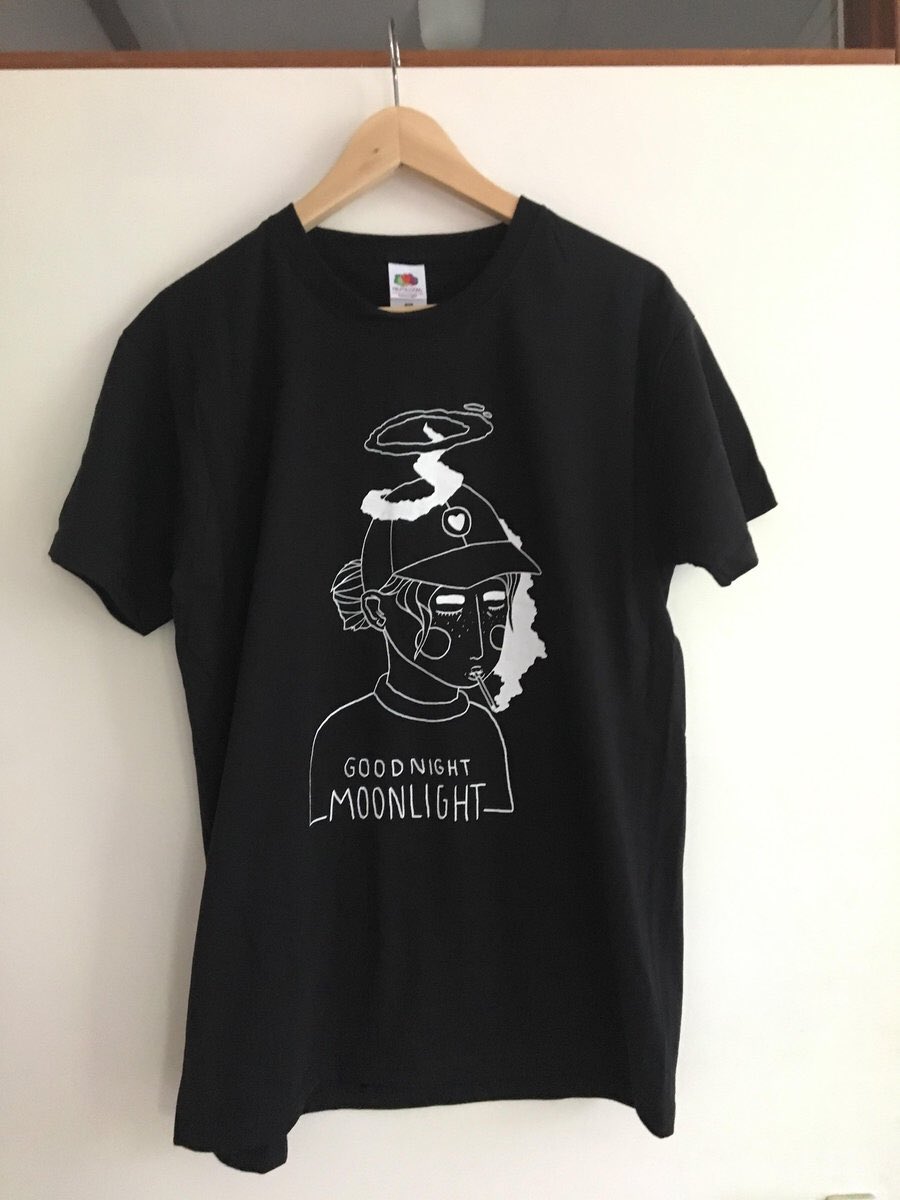Our t-shirts are on sale! €7,50 for these pretty tee’s designed by Wolter Dreissen. Only L and XL. Get them here: goodnightmoonlight.bandcamp.com/merch/goodnigh…