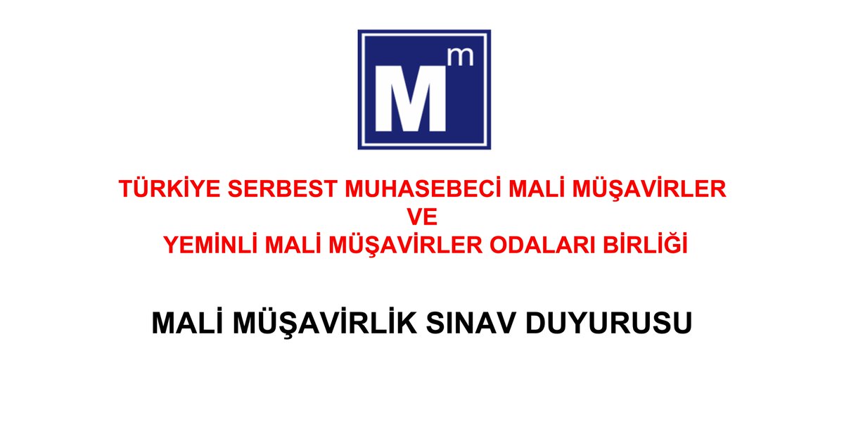 Serbest Muhasebeci Mali Müşavirlik Sınavlarına İlişkin Duyuru
Ayrıntılı Bilgi İçin;
Tıklayınız. bymemur.com/serbest-muhase…