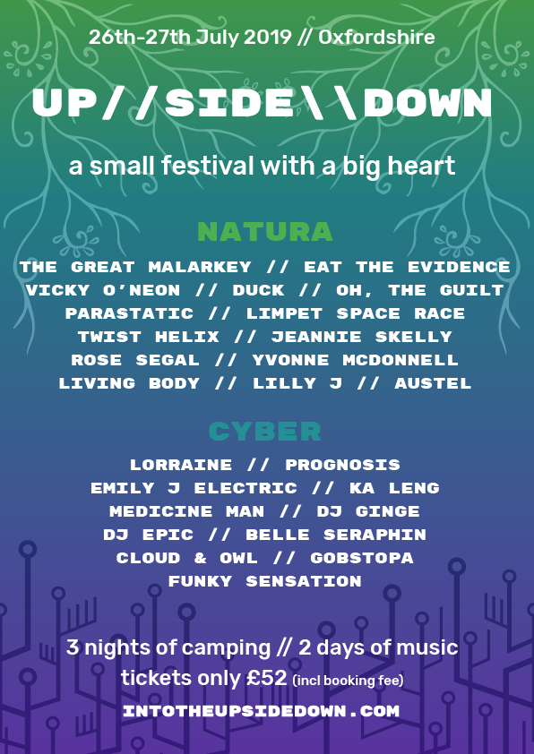 UpsidedownFest1's tweet photo. @KeychangeEU Hiya, we're a brand new music festival who have pledged that our line-up will always be gender-balanced. It'd be ace if you could help spread the word by retweeting. Tickets are only £52 for the whole weekend! https://t.co/rrspBCg3Nw https://t.co/LZadenfQCH
