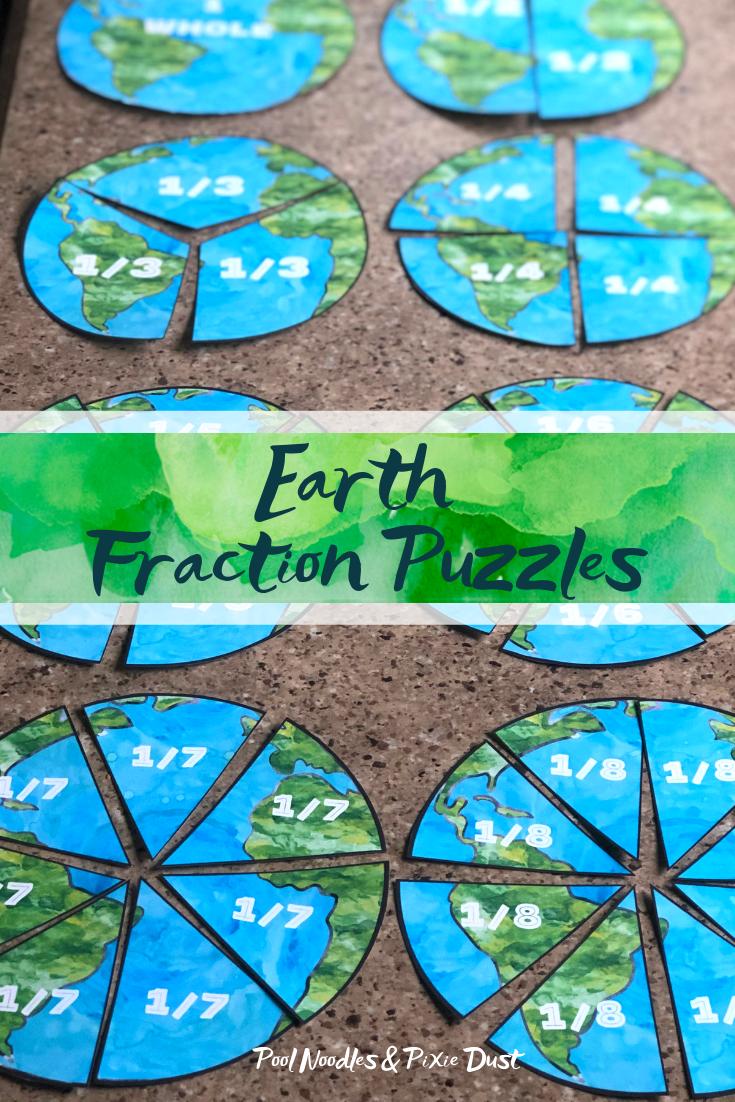 Earth Fraction Puzzles poolnoodlesandpixiedust.com/earth-fraction…