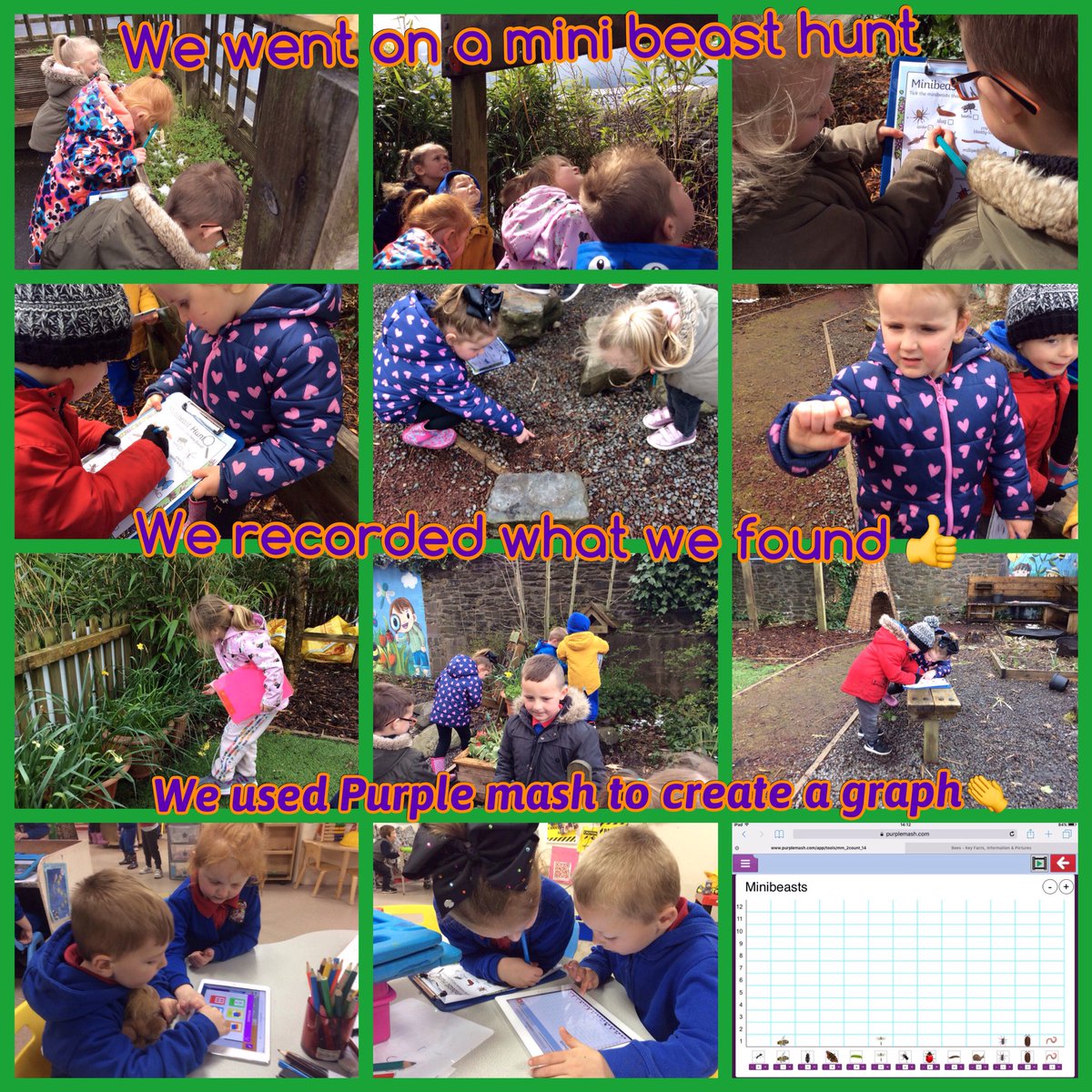 Evansjmrs's tweet image. @PPS_Draig @Phip_Primary Reception pupils braved the weather and went outside on a mini beast hunt today ❄️They worked pairs to record what they found and created a graph #phipoutdoors #phipict #phiptopic