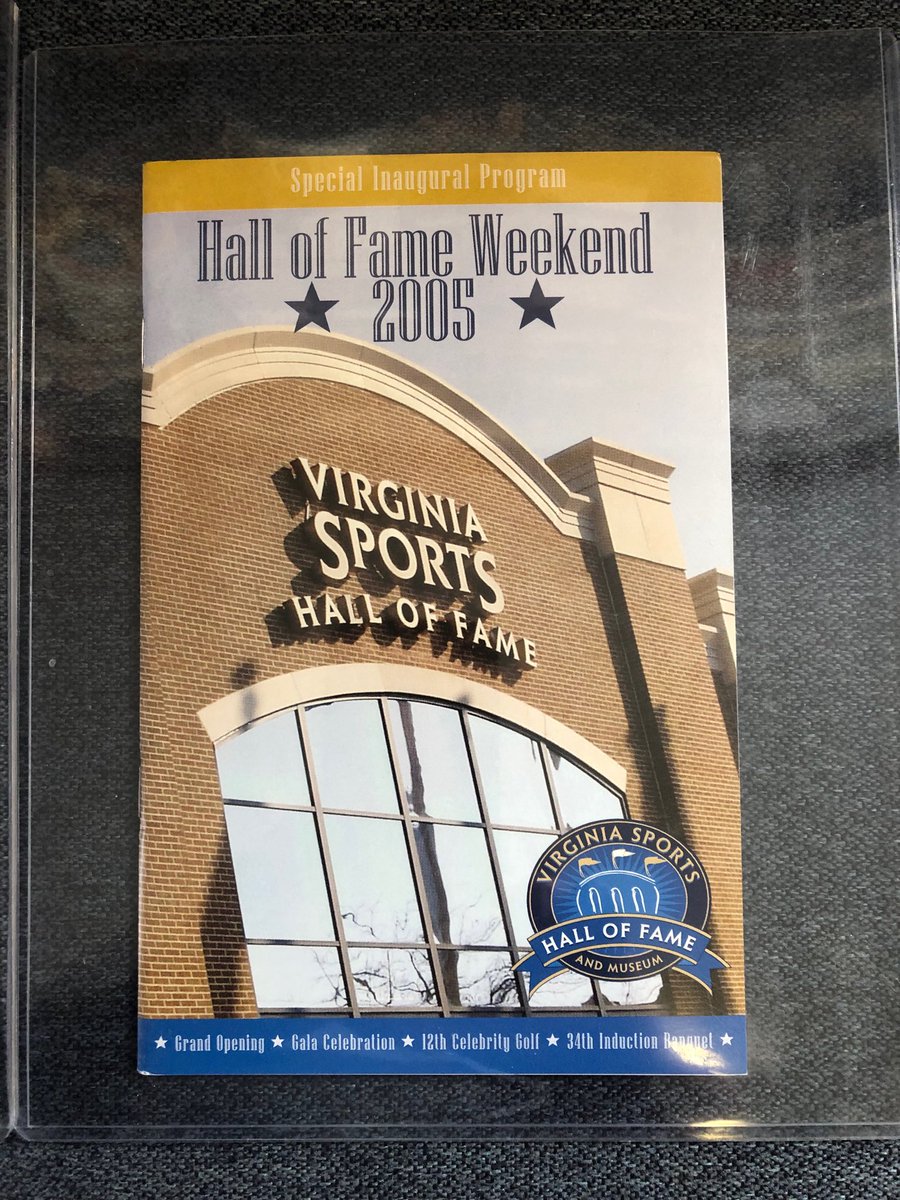 dcsportsfan75's tweet photo. Tomorrow I head to @VisitVaBch for @VaSportsHoF #2019inductionweekend. On this #TBThursday here are the souvenir programs from my first 5 of these I attended, 2002-2006. Still own programs from every year’s induction since. https://t.co/JzSKhAYEjO