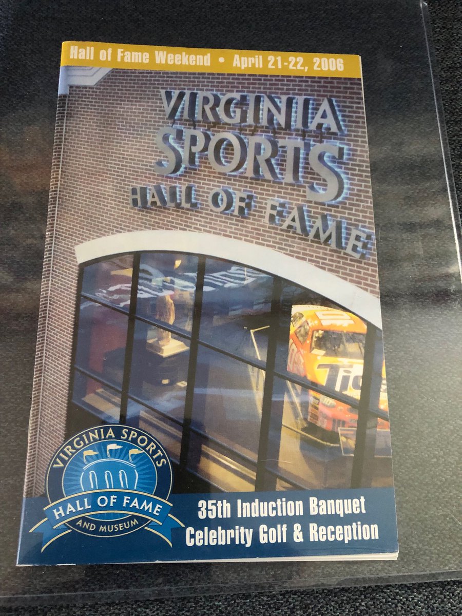 dcsportsfan75's tweet photo. Tomorrow I head to @VisitVaBch for @VaSportsHoF #2019inductionweekend. On this #TBThursday here are the souvenir programs from my first 5 of these I attended, 2002-2006. Still own programs from every year’s induction since. https://t.co/JzSKhAYEjO