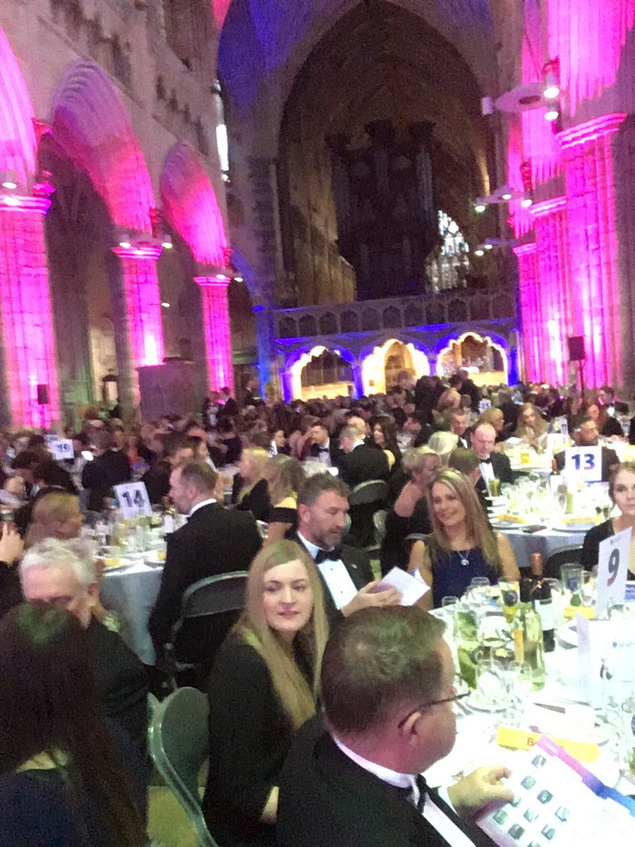 @ExeterCathedral looking splendid this evening for #DASLS2019 #loveexeter #eventprofs #ukvenues #visitgb #visitengland @visitexeter @GrowExeter