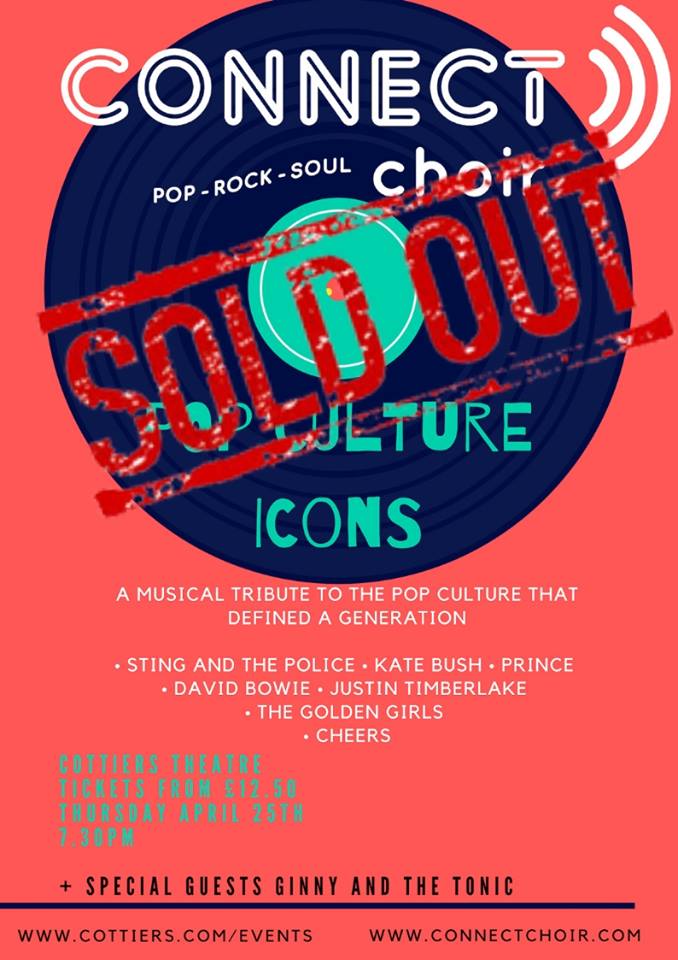 connectchoir's tweet photo. Only 3 weeks to go until our SOLD OUT Icons of Pop Culture concert. If you are coming along you are in for a treat, if you missed out on tickets we'll be posting snippets of the show on our social media.  #choirsquad #whatsonglasgow #choir https://t.co/ZBVWL94szD