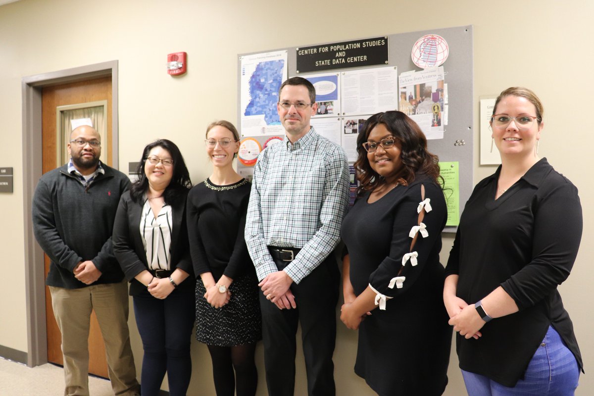 Happy to have had Wengora Thompson (2nd from right), maternal child health director with March of Dimes Mississippi, here with us earlier this week to speak to Society &amp; Population Health and Demography classes and to strategize further toward our Presumptive Eligibility project.