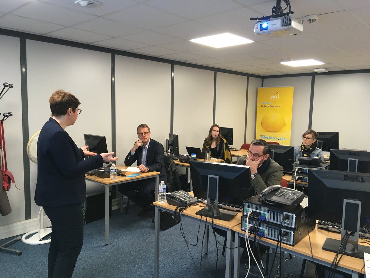 BlCoudurier's tweet photo. #QueLaForceCRMSoitAvecNOUS #Salesforce100% DemCo a #Nantes les 3 &amp; 4 avril avec les agents et collaborateurs de la circo de Frédérique @levergerferet @EricP_AXAOuest @thibdebonna @FrancisECRE @mathieu_godart @SVissokalis https://t.co/VIQ7TKj770