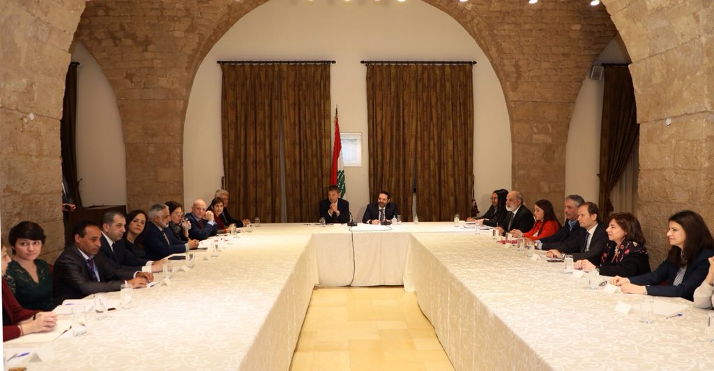 UNLazzarini's tweet photo. Meeting Prime Minister @saadhariri with @UN_Lebanon country team. Coordinated strategic #Dialogue for  2030 national vision to ensure inclusive &amp; #sustainable growth #TheLebanonWeWant #SDGs https://t.co/JtVcnMIK9U