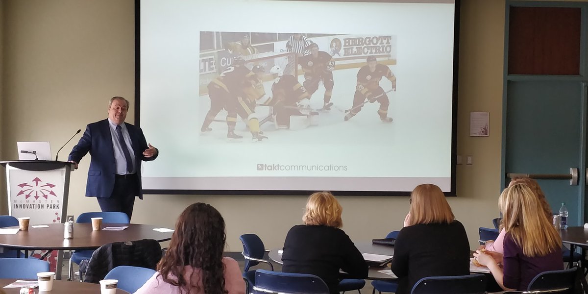 CPRSHamilton's tweet photo. .@GBastedo, Principal of @Taktcomm on how his firm handled the media relations and crisis communications of the Humboldt Broncos tragedy. #ElevatePR4 https://t.co/ltrtWEKz1U