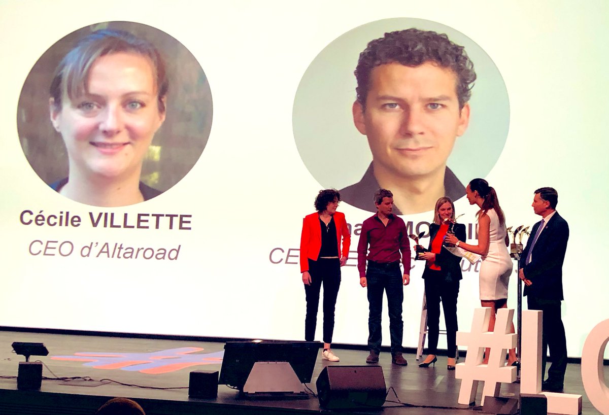 exotec's tweet photo. Et le gagnant du #tropheesLGF dans la catégorie l’industrie française qui réussit est... wait for it... #Exotec ! Au côté d’@altaroad avec qui on est fier de pouvoir représenter l’industrie française 
@joinstationf @LetsgoFrance 
#letsgofrance #Exotec #industriefrancaise https://t.co/RM4rJzlsCZ