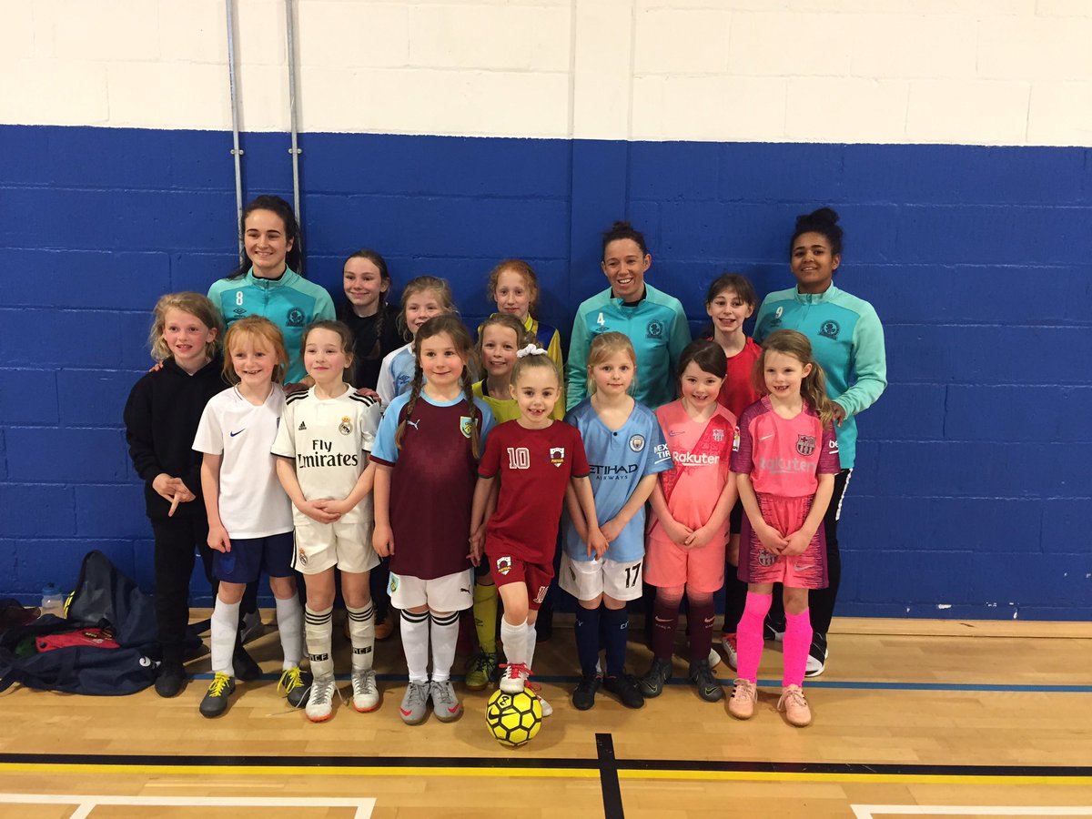 BRFCFutsal's tweet photo. ⭐️ The new U8-10s Girls Futsal group were delighted to see @RoversLadies stars @lynshep4 @SaffronJordan and @fenton_natasha visiting the session and joining in with the girls! https://t.co/TvGNYpSJ6o