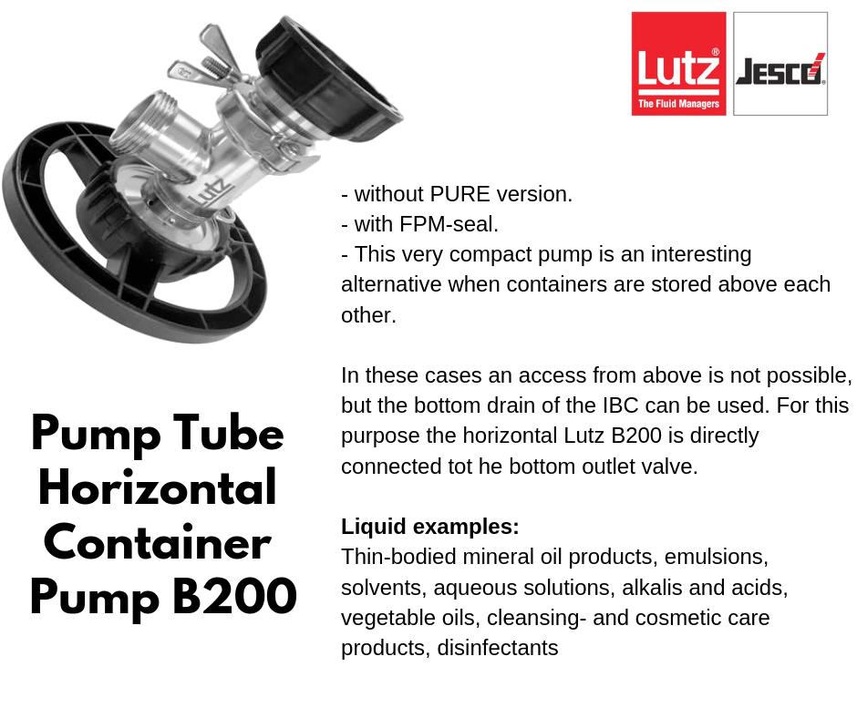 Find all about the #LutzPumpInc Pump Tube Horizontal Container Pump B200! Trust us, it’s just what you need 😉

lutzpumps.com