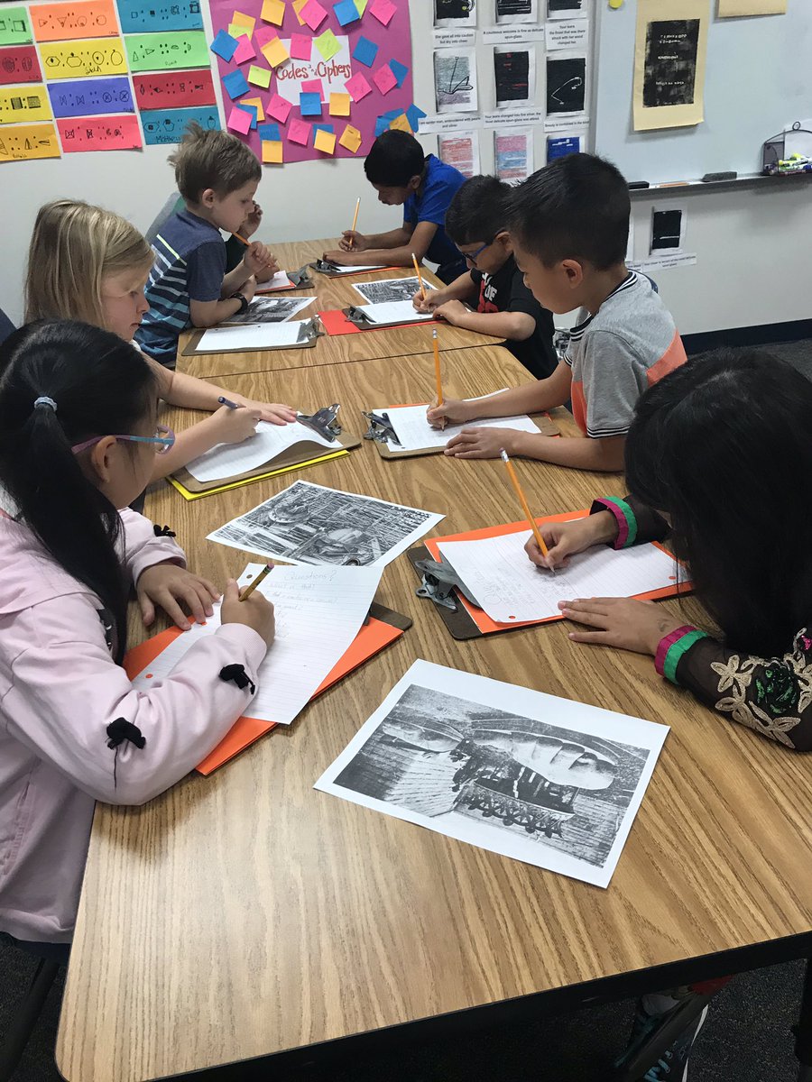 GTareWe's tweet photo. 1st and 2nd graders developing questions. #questioning #higherorderthinking #friscoGT https://t.co/CmGM2U0Wja