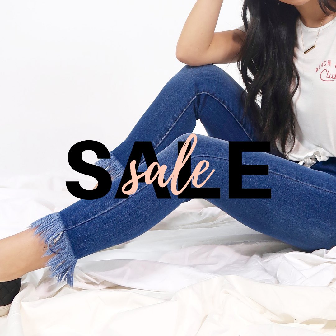 SALE happening today 🙌🏻✨ New arrivals just dropped and we have brand new denim + so much more. Everything in store is 20% off today only (excluding sale items). See ya soon #HERboutique