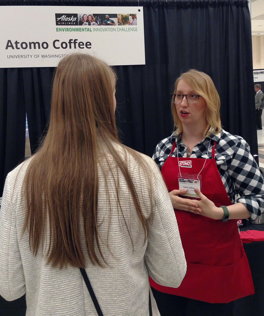 FosterMSEntre's tweet photo. Congratulations to @AtomoCoffee for winning the second place at the 2019 Alaska Airline Environmental Innovation Challenge! So happy to see that you are making a difference!
#EIC2019 #entrepreneurship #startups #atomocoffee #uw https://t.co/M4oM2dEdS5
