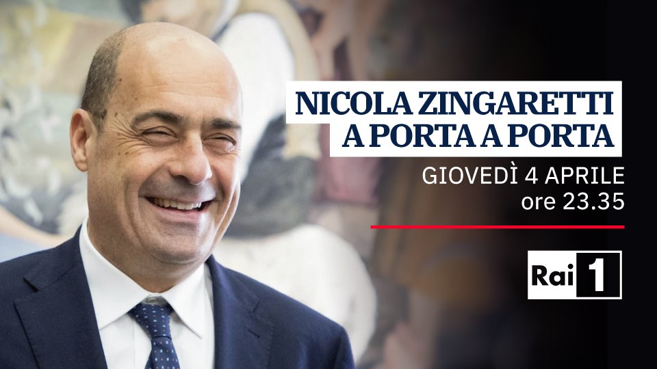 Tra poco <a href="/nzingaretti/">Nicola Zingaretti</a> su <a href="/RaiUno/">Rai1</a> a <a href="/RaiPortaaPorta/">Porta a Porta</a>

Segui la trasmissione!