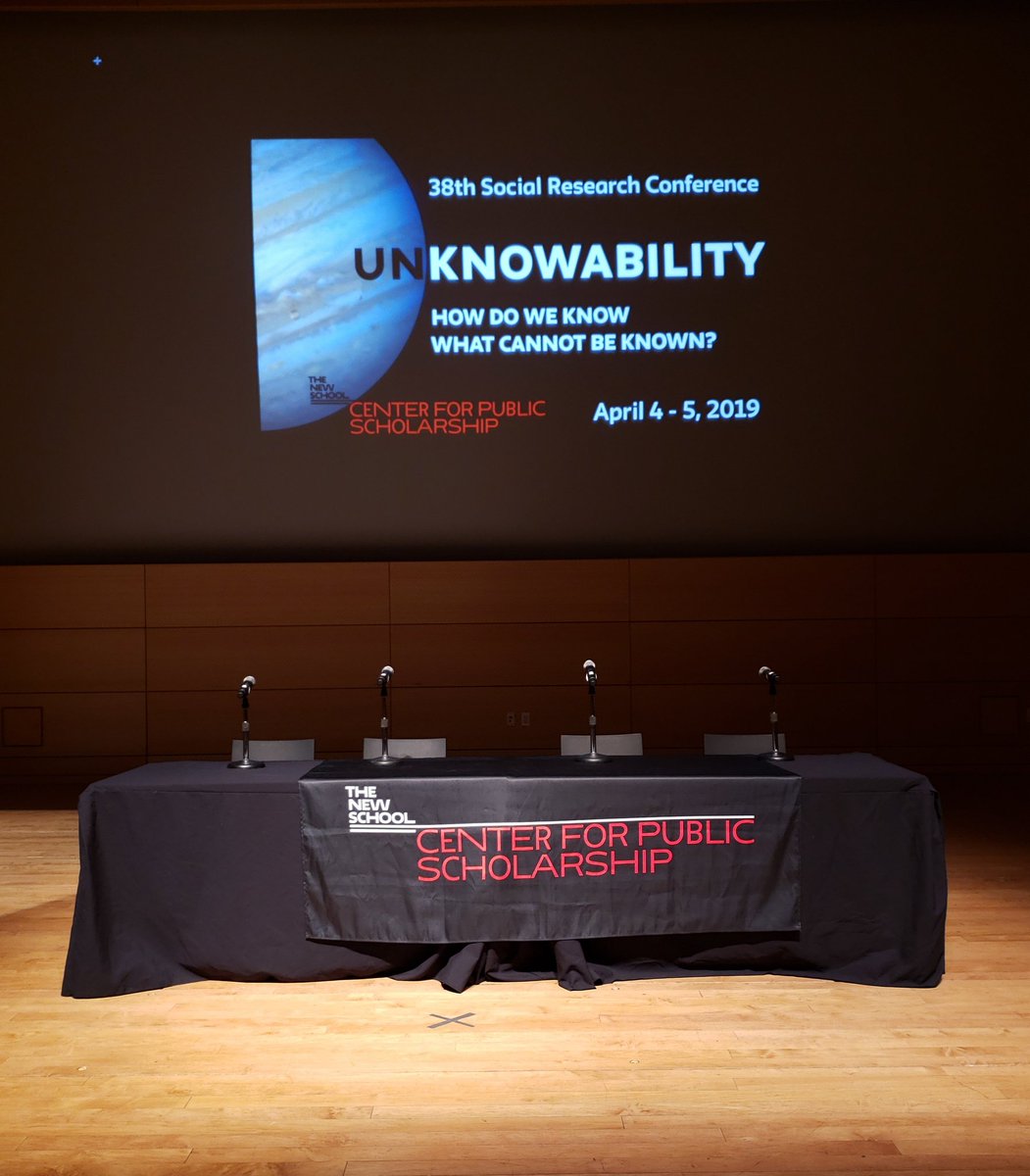 NewSchoolCPS's tweet image. Happening Now! Are you ready to discover the unknowns, knowns, known unknowns... #Unknowability #UnknowabilityConference #NSSR #TheNewSchool