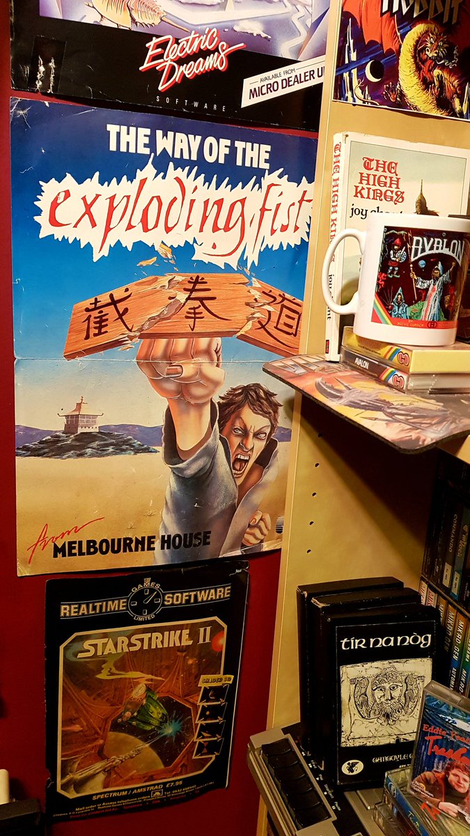 MarkRJones1970's tweet image. I've still got a promotional poster I resuced from a computer games shop in late 1985/early 86. It's now up in my retro games room! #WayOfTheExplodingFist
