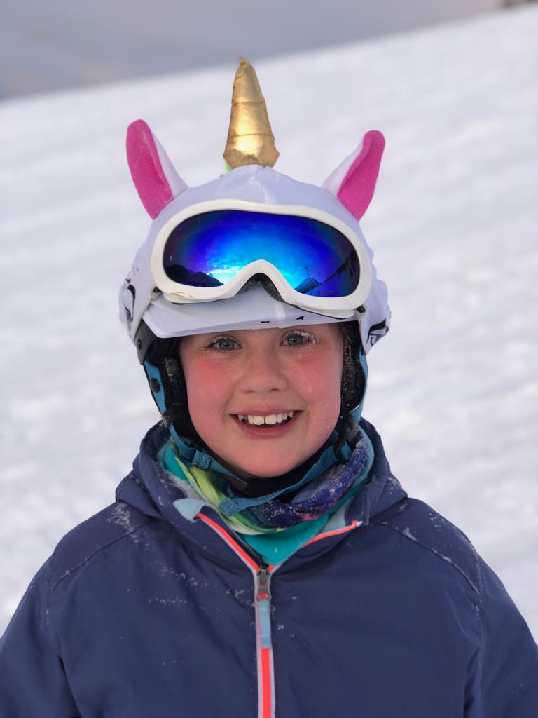 Greenfield_Sch_'s tweet photo. We’ve had a wonderful day celebrating a special birthday on the slopes. Bum boarding, birthday cake and mocktails have been a hit. Here’s our birthday unicorn enjoining her birthday gift from the Carrot Crew. #carrotcrew #gfsskitrip2019 #birthdaybonanza https://t.co/gfnjOST9hX