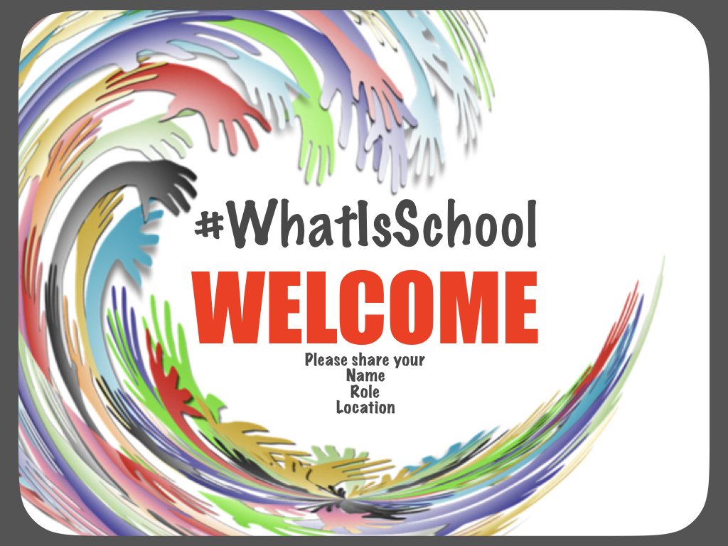 ShiftParadigm's tweet photo. Welcome to #whatisschool -- GETTING MORE ENERGY FOR TEACHING WELL -- @deem_ellen -- PLEASE SHARE name, role, location https://t.co/AwzPLib2Rh