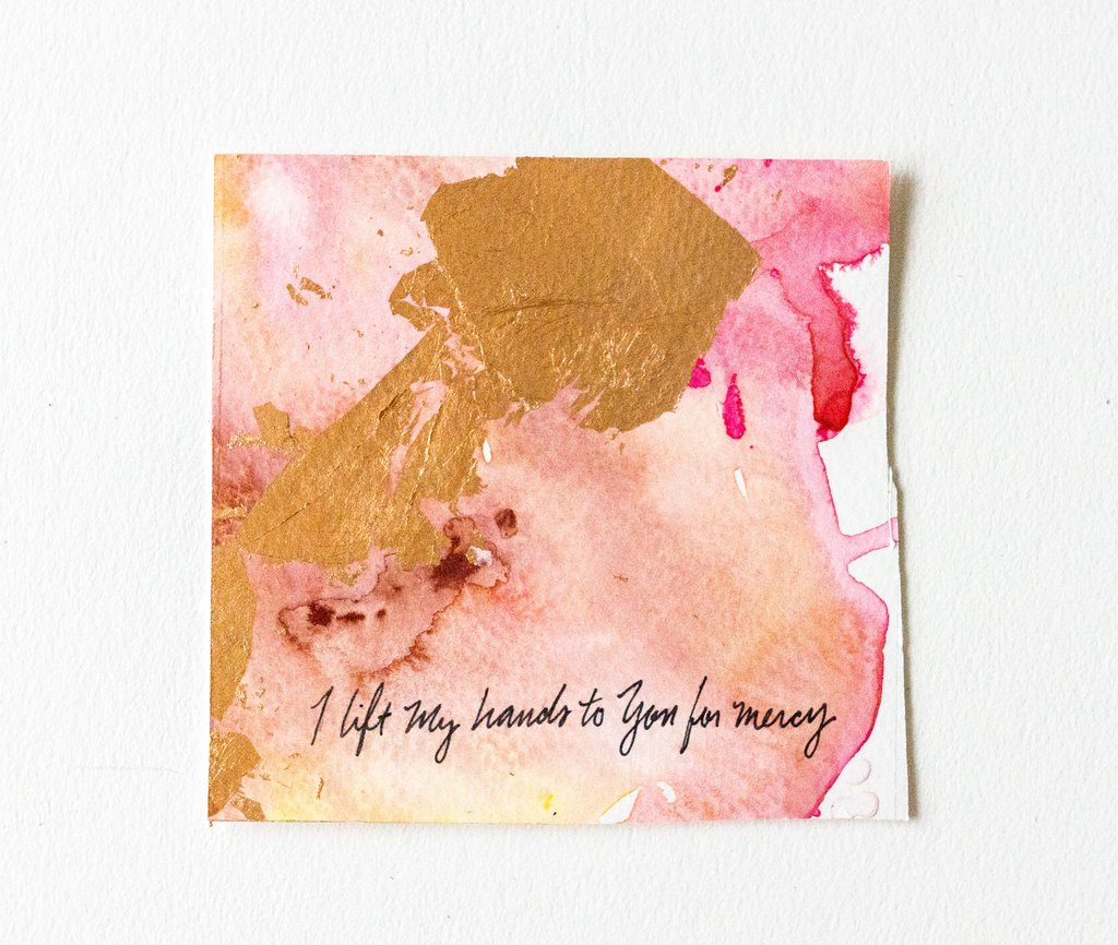 Mercy_Creates's tweet photo. "My eyes are blinded by my tears. Each day I beg for your help, O LORD; I lift my hands to you for mercy." (Psalm 88:9)
#MercyCreates #encouragement #Psalms #PsalmsProject #Psalm88 #BibleVerse #mixedmedia #Lettering #Watercolor #WatercolorPainting #abstract #abstractart https://t.co/RjdpL4wYNY