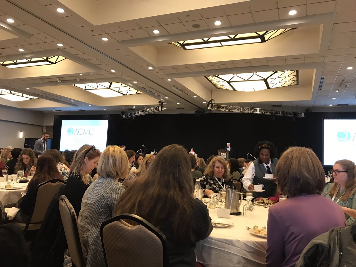GCsofIndiana's tweet photo. Genetic Counselor Luncheon at ACMG. It’s a full house with over 600 genetic counselors present! #acmgmtg #acmgmtg19 https://t.co/mFahO9As73