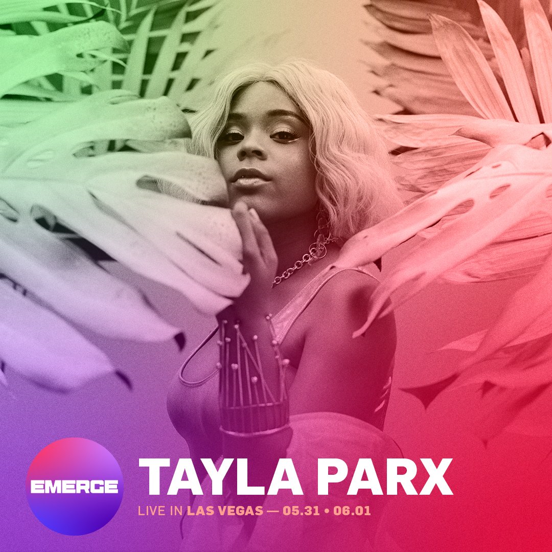 EmergeLV's tweet photo. @TAYLAPARX is definitely someone we've had our 👀on, and we can't wait to see her at this year's #emergelv. Come and find the right people so you can make history - early bird tickets at https://t.co/IRs4Mqylw5
#morethanafest #protestdifferently https://t.co/VfEjWTWACl