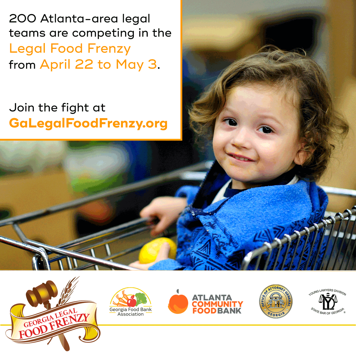 ACFB's tweet photo. Three weeks until the start of the Legal Food Frenzy! Sign up today at https://t.co/bJglWt3PY1! #GALFF https://t.co/CdUrBAR2dr