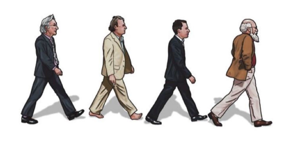 natepettit's tweet photo. Highly religious and easily offended office mate: "Who's that on your desktop?" (points to my computer screen.)
Me: "Oh, it's my favorite Beatles cover band. They're really good."
#fourhorsemen #RichardDawkins #SamHarrisOrg #danieldennett #ChrisHitchens https://t.co/wqJJDFh1LR