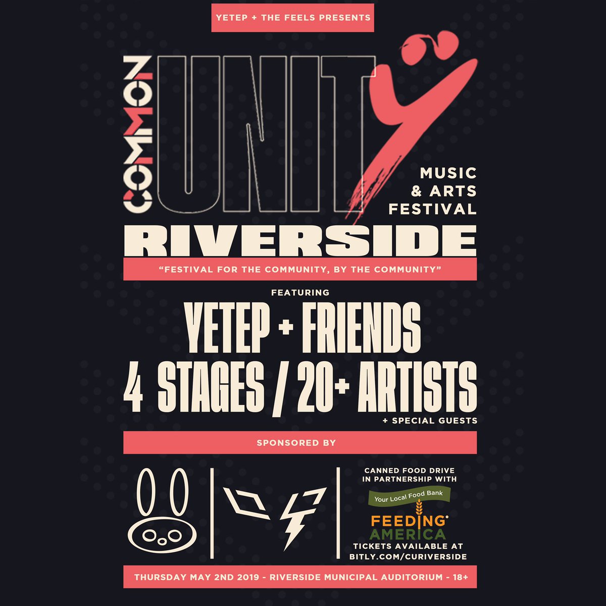 WhiteRabbitGrp's tweet photo. Commonunitÿ Riverside 

We’re excited to be a part of this amazing event aimed to help the local community and bring people together through music ❤️

Public Onsale tomorrow at 12pm https://t.co/uVVx6u9KOB