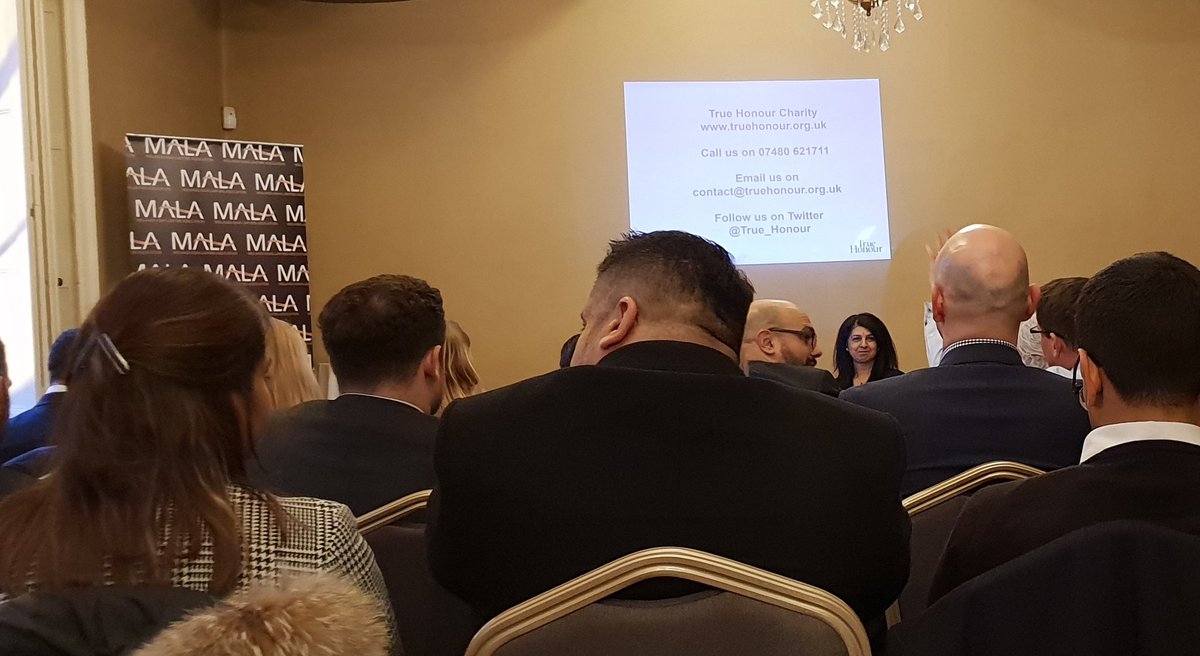 TMLSolicitors's tweet photo. Such an emotional and inspirational seminar by @True_Honour at the City Rooms this evening organised by MALA #honourbasedviolence #onechance #tmlsolicitors #leicestersolicitors #truehonour https://t.co/gVqXyvvmX6