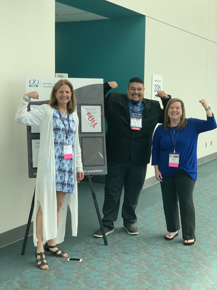 unt_drp's tweet photo. Rock Star Mr Martinez @mrmartinezmath  and his crew @EddyColleen busting up at #NCTM2019 https://t.co/QZZ06nhxun