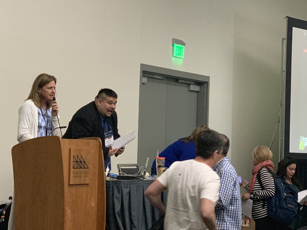 unt_drp's tweet photo. Rock Star Mr Martinez @mrmartinezmath  and his crew @EddyColleen busting up at #NCTM2019 https://t.co/QZZ06nhxun
